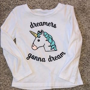 Toddler girl long sleeve unicorn shirt